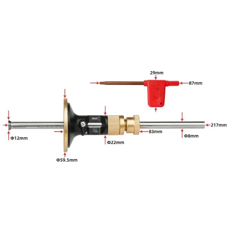 طقم قالب الوصلات الذيلية (Dovetail Jig) ومؤشر القياس من الألومنيوم