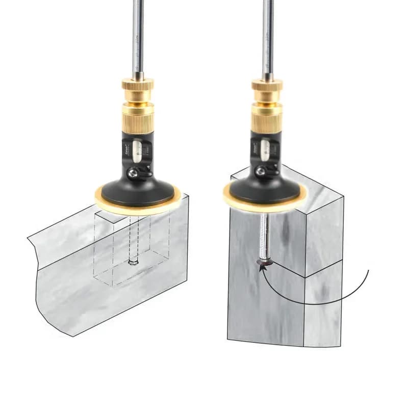 طقم قالب الوصلات الذيلية (Dovetail Jig) ومؤشر القياس من الألومنيوم